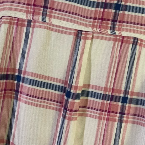 Plaid Flannel Shirt/Girls/Pink & Blue Plaid/Size L-10/12/Old Navy - Picture 3 of 6